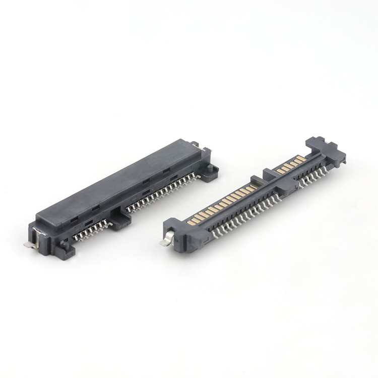 Mid Mount SMT Type SATA 7+15P Male Connector