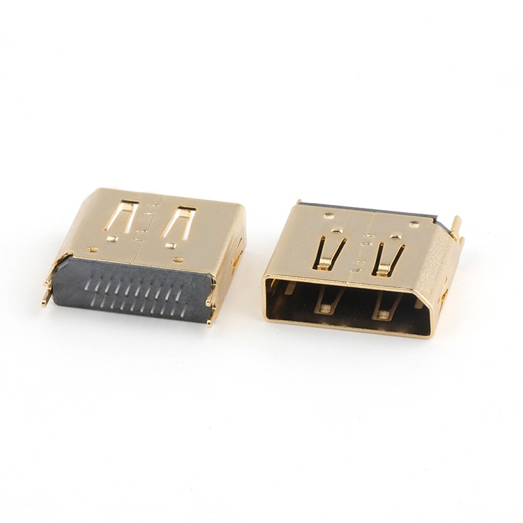 Gold Plated DP Female Connector Straddle Mount 1.6MM DP Female Connector