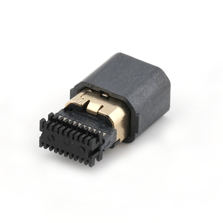 Gold Plated Mini DP Female Connector Vertical Mini DP 20P Female Connector