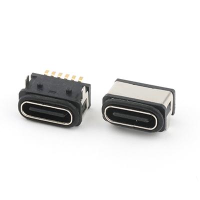 Surface Mount IP68 Waterproof USB C Type 6P Female Connector