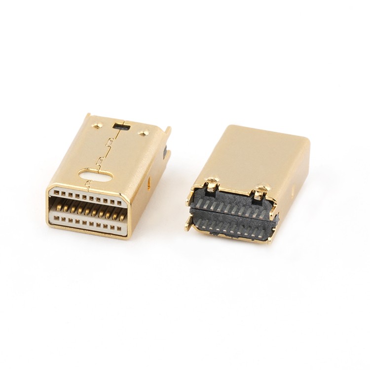 Gold Plated Splint 1.2MM DisplayPort Mini DP 20P Male PCB Connector