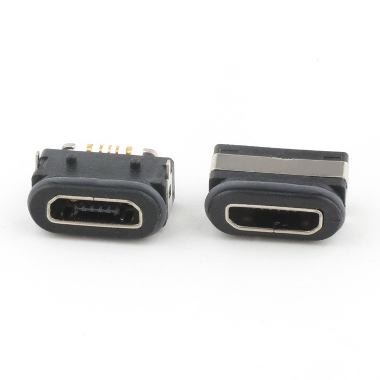 5 Pin Female Micro USB Type B Connector IP68 Waterproof Micro USB Female Connecto