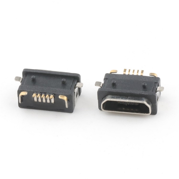 Vertical SMT IP68 Waterproof MiCro USB 2.0 Female 5P B Type PCB Connector