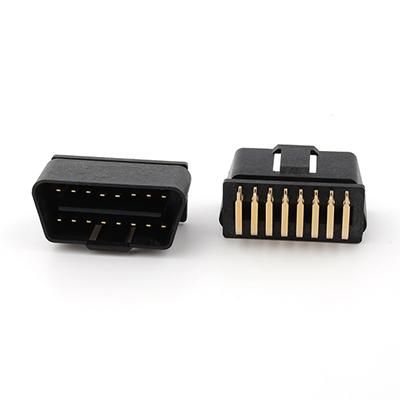 24V OBD Connector 16P Male Angle Reverse Type OBD Connector