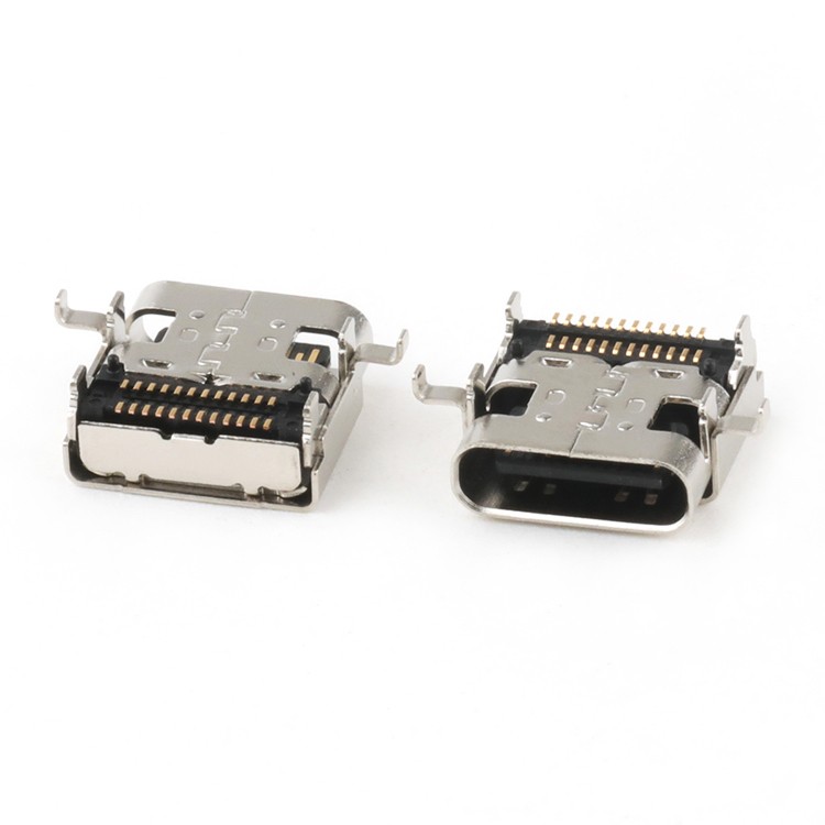 24Pin Dual SMT Top Mount USB 4.0 Type C Female Socket Connector