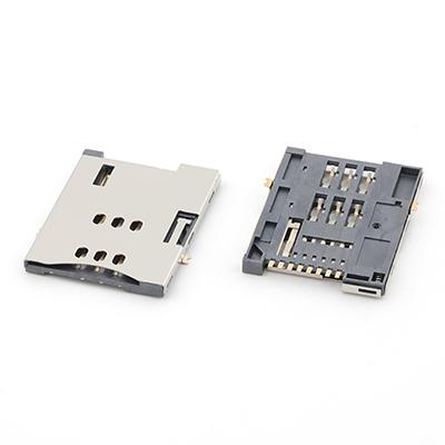SIM Card 6+2Pin 2.20H Push Push Type Micro SIM Card Connector