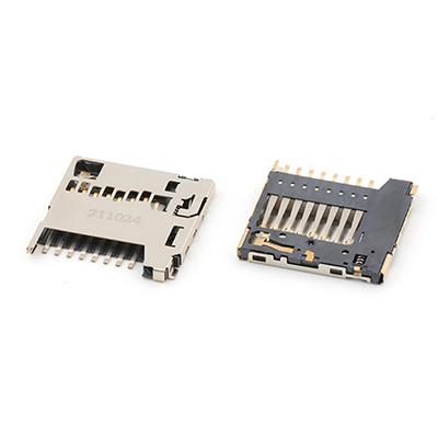 1.10MM Pitch Micro SD Card Socket Push Push Type Micro SD Card Connector