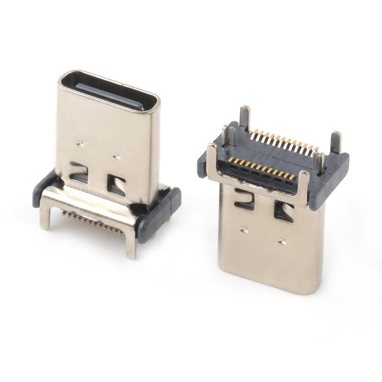 Vertical H=12.0MM 24Pin USB Type C Female Connector