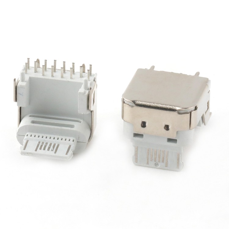 18W H=9.35MM Dip Type USB Type C Female Receptacle Connector