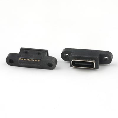 Surface Mount IP68 Waterproof USB Type C Female Connector 16Pin