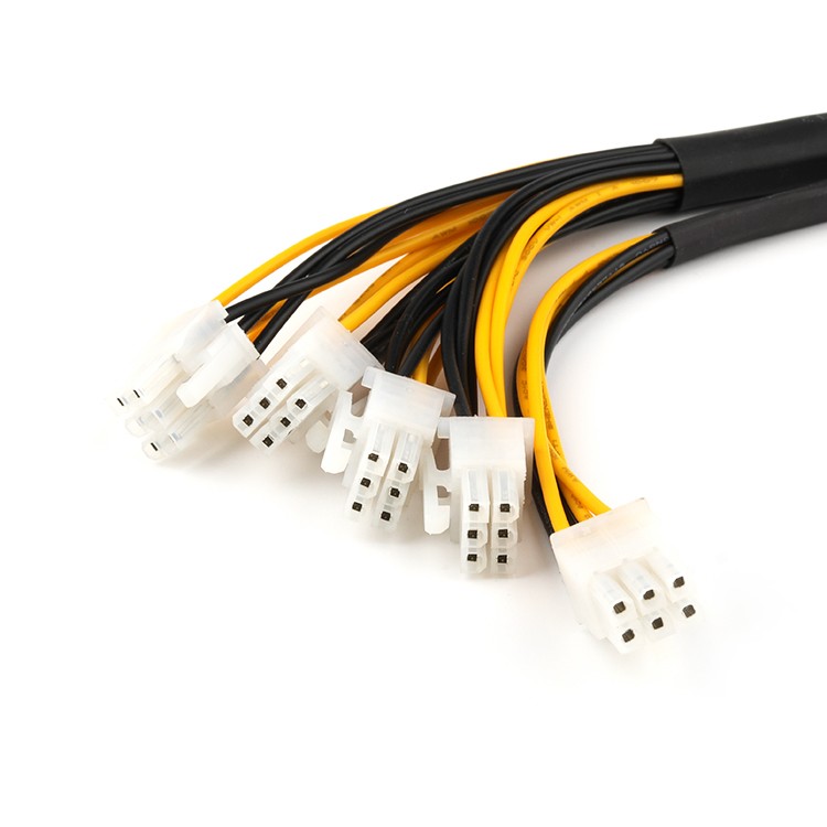 18AWG 6 Pin 5Pcie Single Head Power Supply Apw3 Apw7 Psu Extension Cable