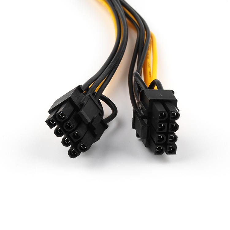 PCI-E 6-Pin Male to Dual 8-Pin Female Power Cable PCIE PCI Express Power Cable