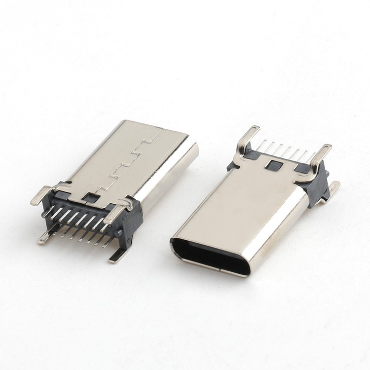 16P USB Female Connector Vertical DIP 13.0H 13.7H 15.0H USB C Soldering Connector