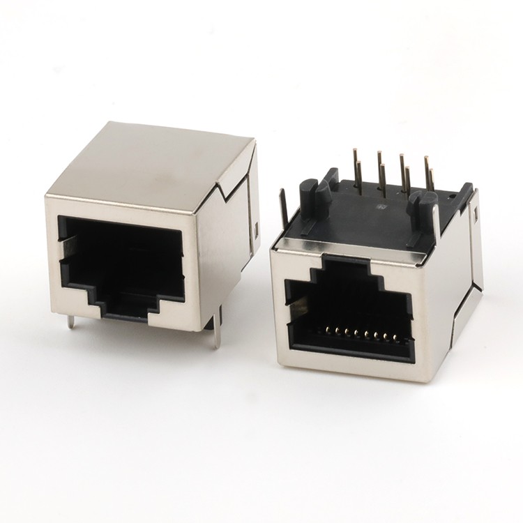 RJ45 PCB Connector with Shield 90 Degree Dip Type RJ45 Ethernet Connector