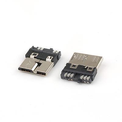 Micro USB 3.0 Type B Plug 10 Pin Micro USB Male Connector for Soldering