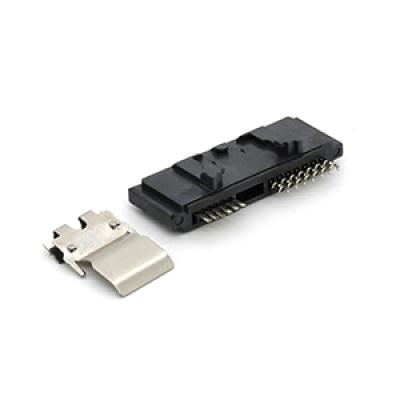 SATA 6+7P Female Connector Crimping & Soldering