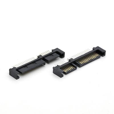 SATA 7+15P 22Positions Male Connector 180degree DIP type