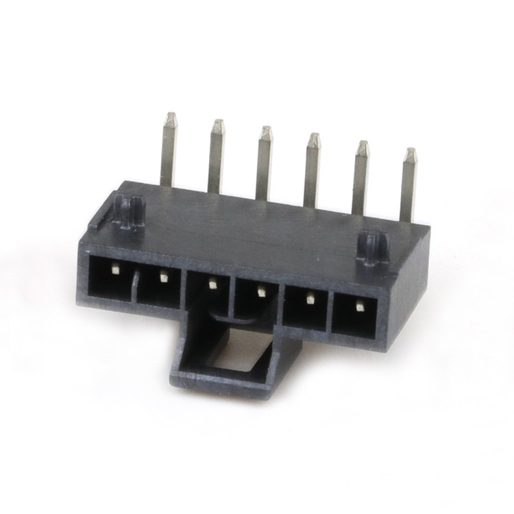 6P Electronic Wire To Board Connector Pitch 2.5mm Right Angle Single Row Header Conector
