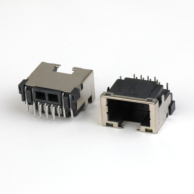RJ45 Female Connector 9.8H Mid-mount 7.2mm Dip Type RJ45 Modular Jack Network Data Transmission Socket Connector