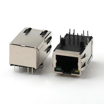 Tab UP RJ45 Connector Modular Jack B3.05 100M DIP Type RJ45 Female Connector With LED