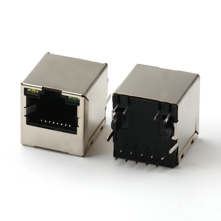 Vertical DIP Type RJ45 Connector B3.89 1000Mbps Network Modular Jack RJ45 Female Connector