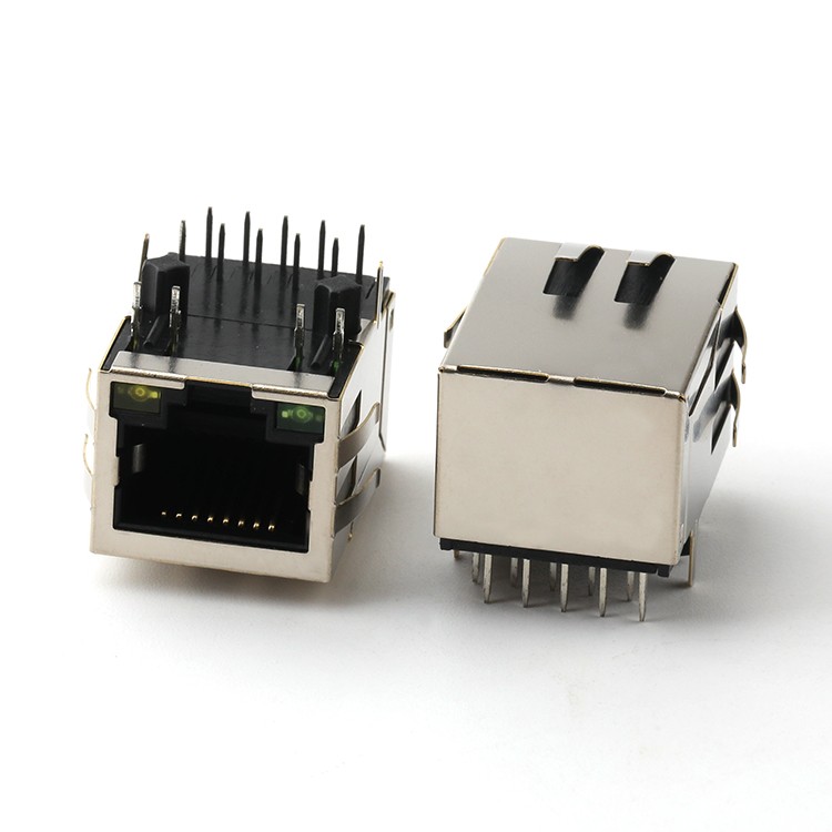 1x1 Port RJ45 Female Connector B3.05 1000Mbps Ethernet Rj45 Pcb Modular Jack Socket Connector