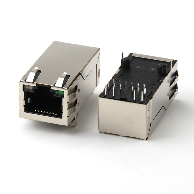 Single Port Dip Female RJ45 Socket Lan Modular Jack Ethernet RJ45 Connector
