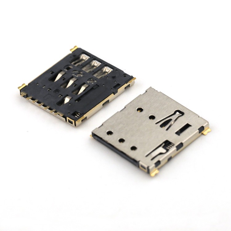 1.37H Sim Card Holder Connector Push Push Type 7Pin Nano Sim Card Connector
