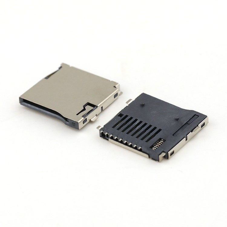 9Pin Micro SD Card Connector PCB Push Push Type SMT Trans-flash TF Card Connector