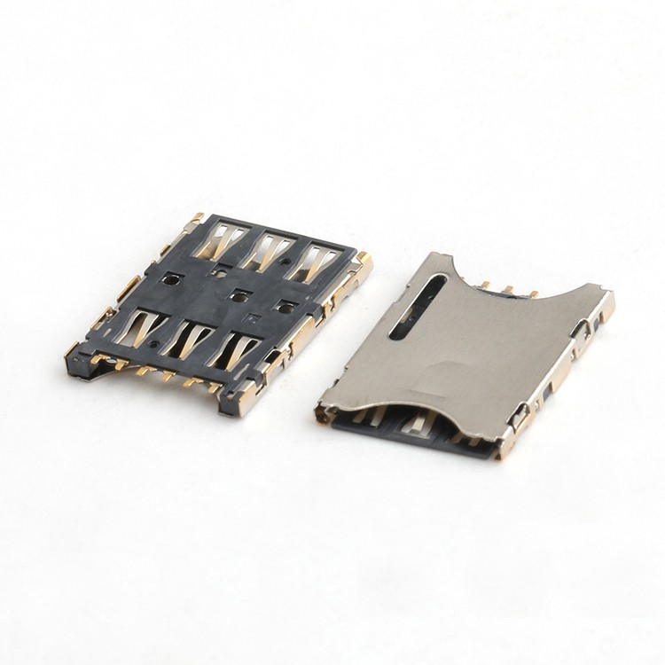 Nano SIM Card Push Push 6Pin 1.2H Memory Card SIM Card Connector