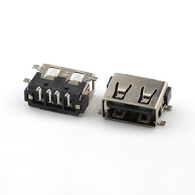 4Pin USB 2.0 A Type Female Connector Surface Mount ,L=10.0mm USB A/F Connector