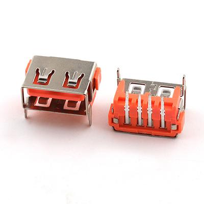 Right Angle 4Pin USB A Female Connector L=10.6MM H=11.3MM DIP Type USB A/F Connector
