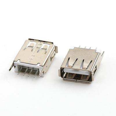 Vertical USB 2.0 A/F Connector 180 Degree 13.7MM 4Pin Type A USB Female PCB Connector