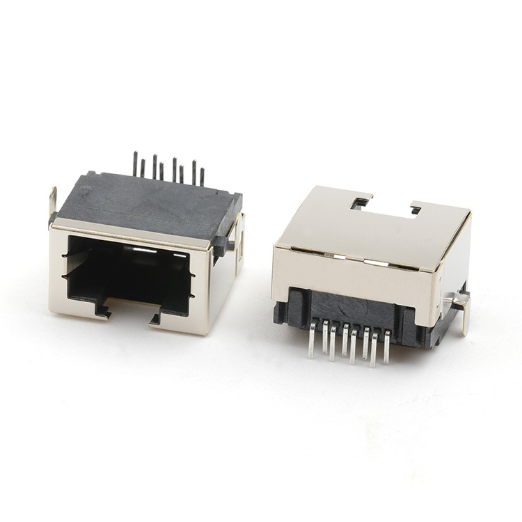 Mid Mount 8.8mm RJ45 Female Connector Dip Type H9.9mm Modular Jack RJ45 Connector