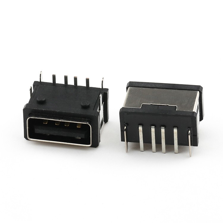 IPX7 Waterproof USB A Female Connector 4P Dip Type USB 2.0 Female Connector