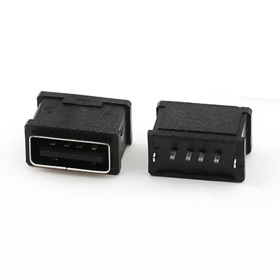 Vertical Dip Type Waterproof USB A Female Connector 4P IPX7 Waterproof USB Connector
