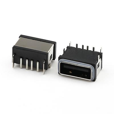  IPX8 Waterproof USB A Type Female Connector Surface Mount USB 4Pin Socket Connector