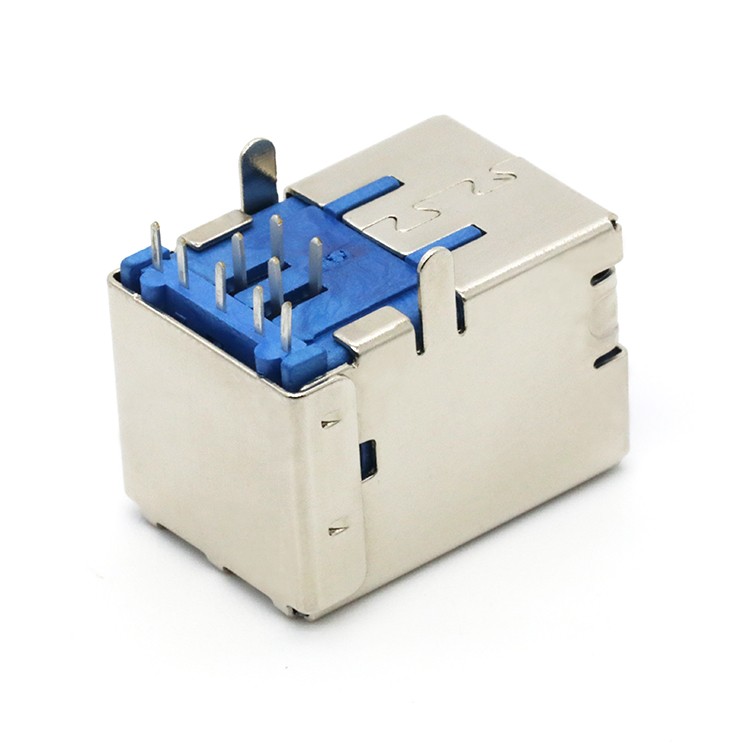 USB3.0 B Female Connector 9P 90°DIP Type