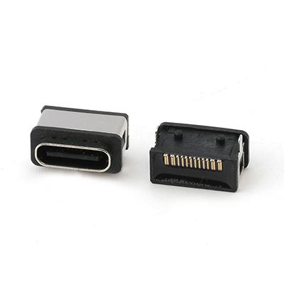 Waterproof USB C Female Connector IPX7 16Pin USB C SMT Type Female Connector