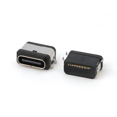 IP68 Waterproof USB C Type Female Connector 16Pin USB Type C Charging Port Connector