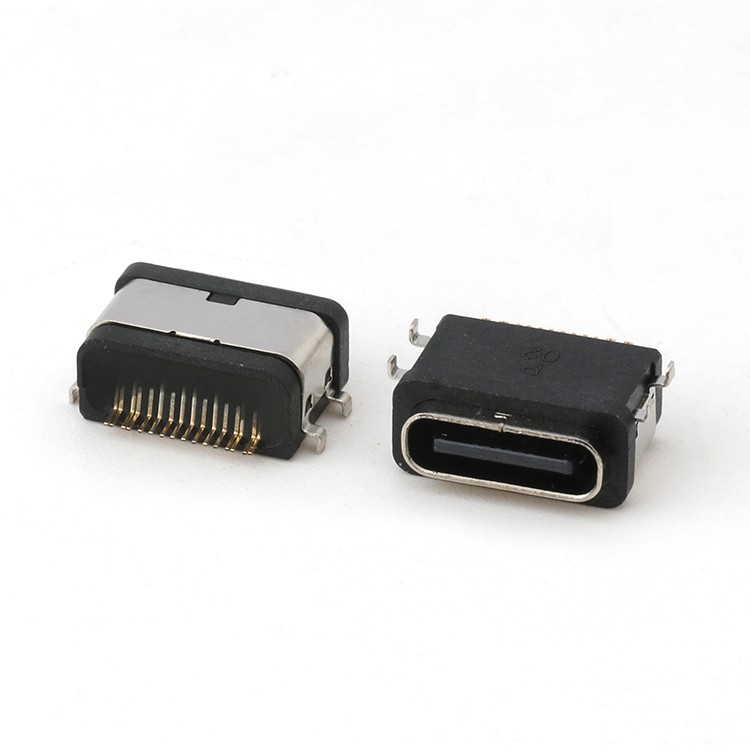 IP68 Waterproof USB C Type Female Connector 16Pin USB Type C Charging Port Connector