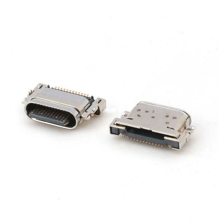 IPX7 Waterproof USB SMT Type Socket Connector Mid Mount 24Pin USB C Female Connector
