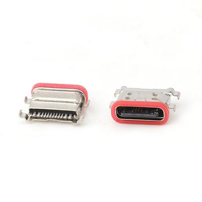 USB Type C Female Port,L6.5MM IPX7 Waterproof USB C 12P Female Socket PCB Connector