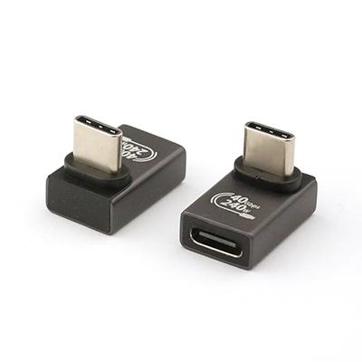 Faster Charger Right Angle USB 3.1 C Type Male To Type C Female Adapter
