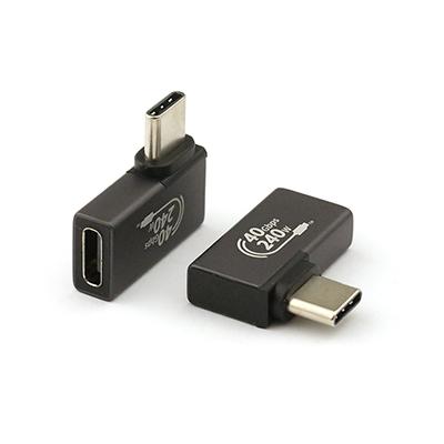 Faster Charger 90Degree USB 3.1 C Type Male To Type C Female Adapter