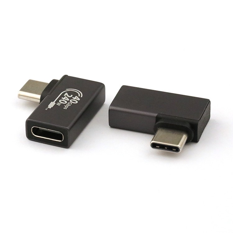 Faster Charger 90Degree USB 3.1 C Type Male To Type C Female Adapter