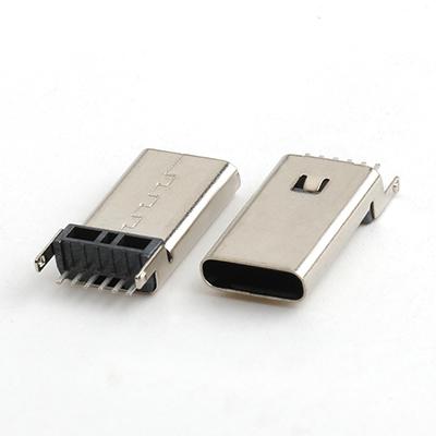 Dip Type USB-C 6Pin Female Connector Vertical USB C Female PCB Connector