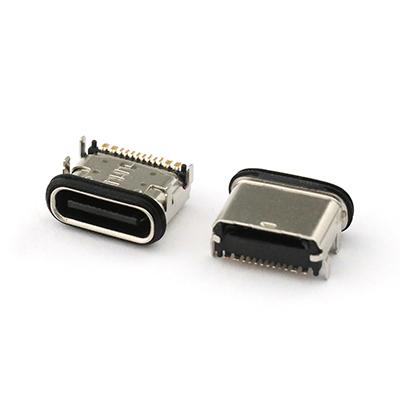 IP67 USB Waterproof Connector L7.35 Top Mount 16P USB-C Female PCB Connector