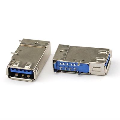 Side Entry USB 3.0 A Female Connector 9Pin USB-A Connector