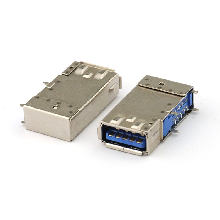 Side Entry USB 3.0 A Female Connector 9Pin USB-A Connector